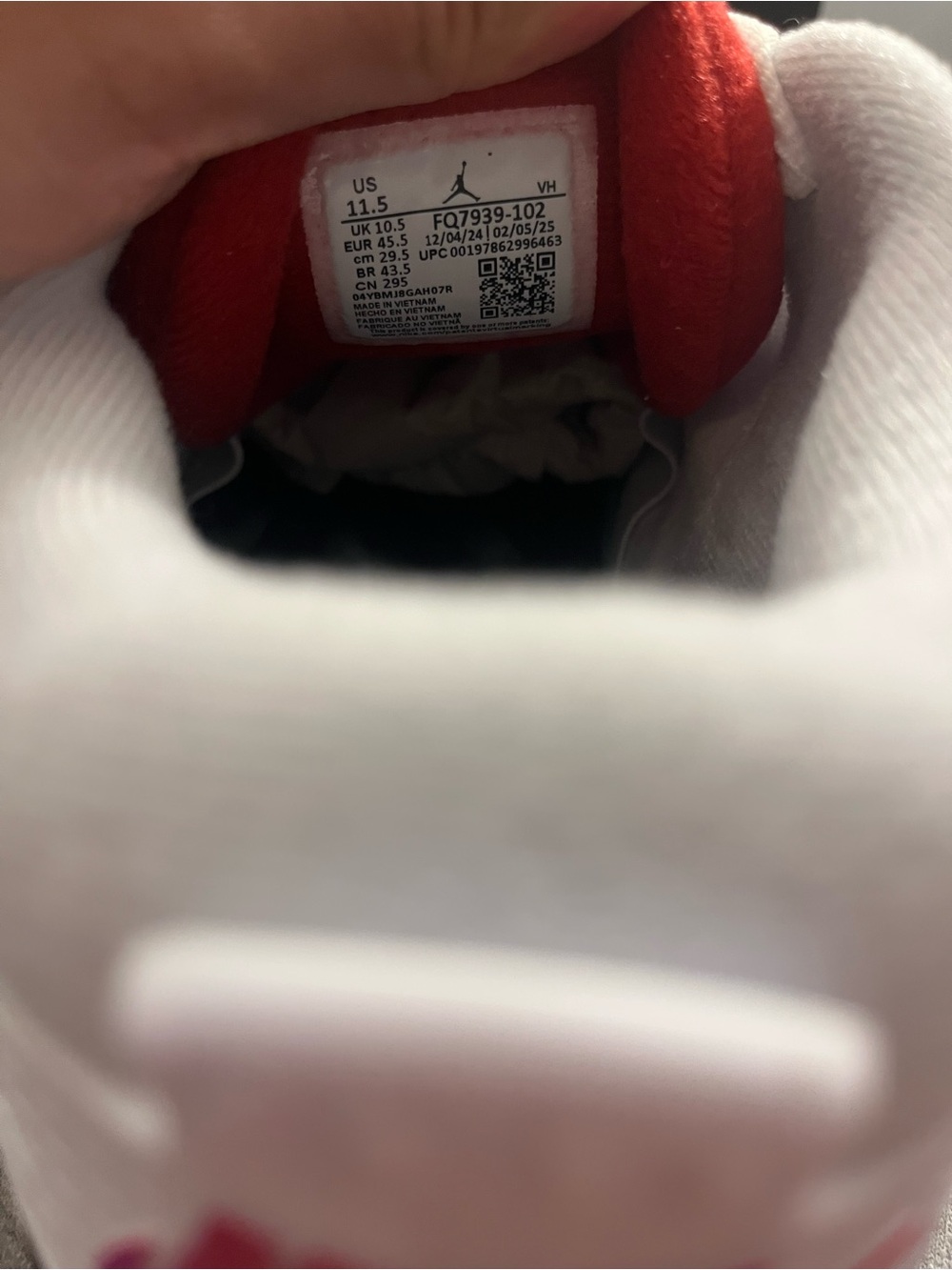 Nike Air Jordan 4 RM White Varsity Fire Red Black Mens Shoe Size 11.5 FQ7939-102 - Picture 10 of 12